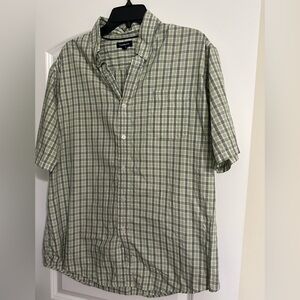 Croft & Barrow Olive Checkered Button Down Shirt